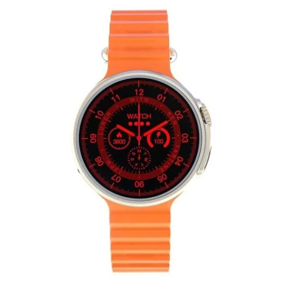 Ultra Evo Smart Watch 1.51" Wide Touch Screen - Orange Strap